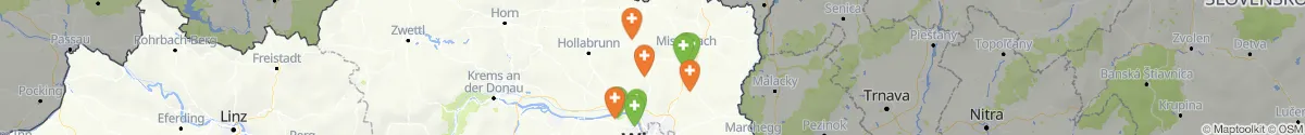 Kartenansicht für Apotheken-Notdienste in der Nähe von Ernstbrunn (Korneuburg, Niederösterreich)